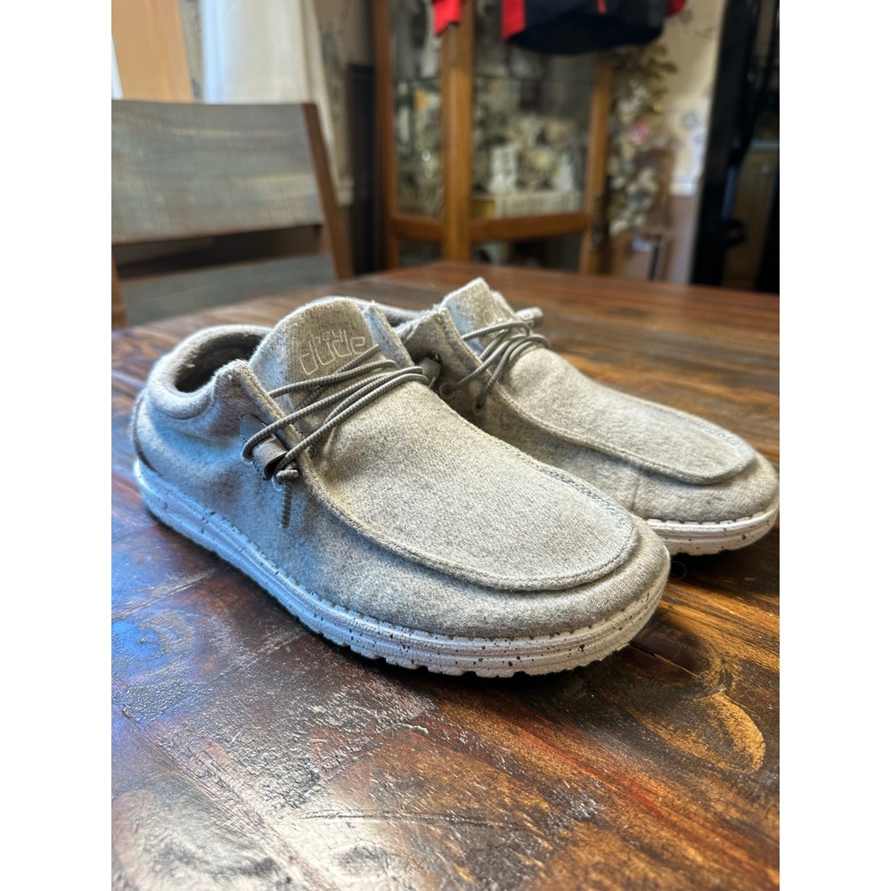 Hey Dude Cindy Light Grey Loafers Slip On Shoes Speckled Sole‎ Women's Size 9